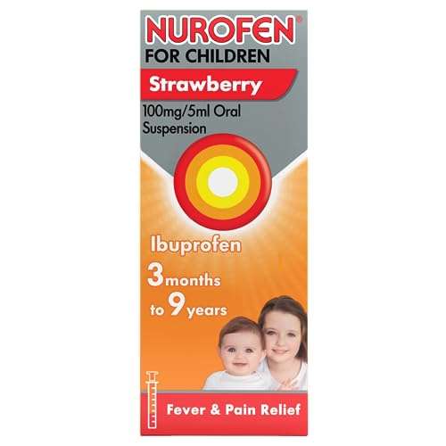 Nurofen for Children 3mths - 9yrs Ibuprofen Strawberry 100ml (S&S £2.97)